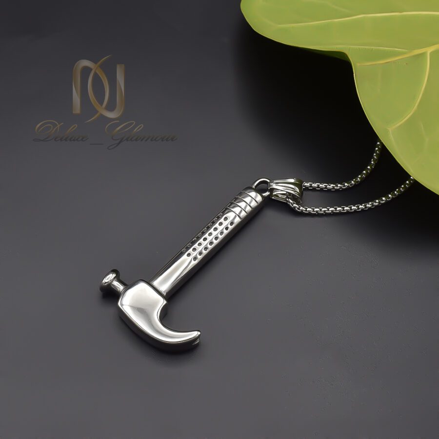 گردنبند چکش مردانه استیل نقره ای nw-n713