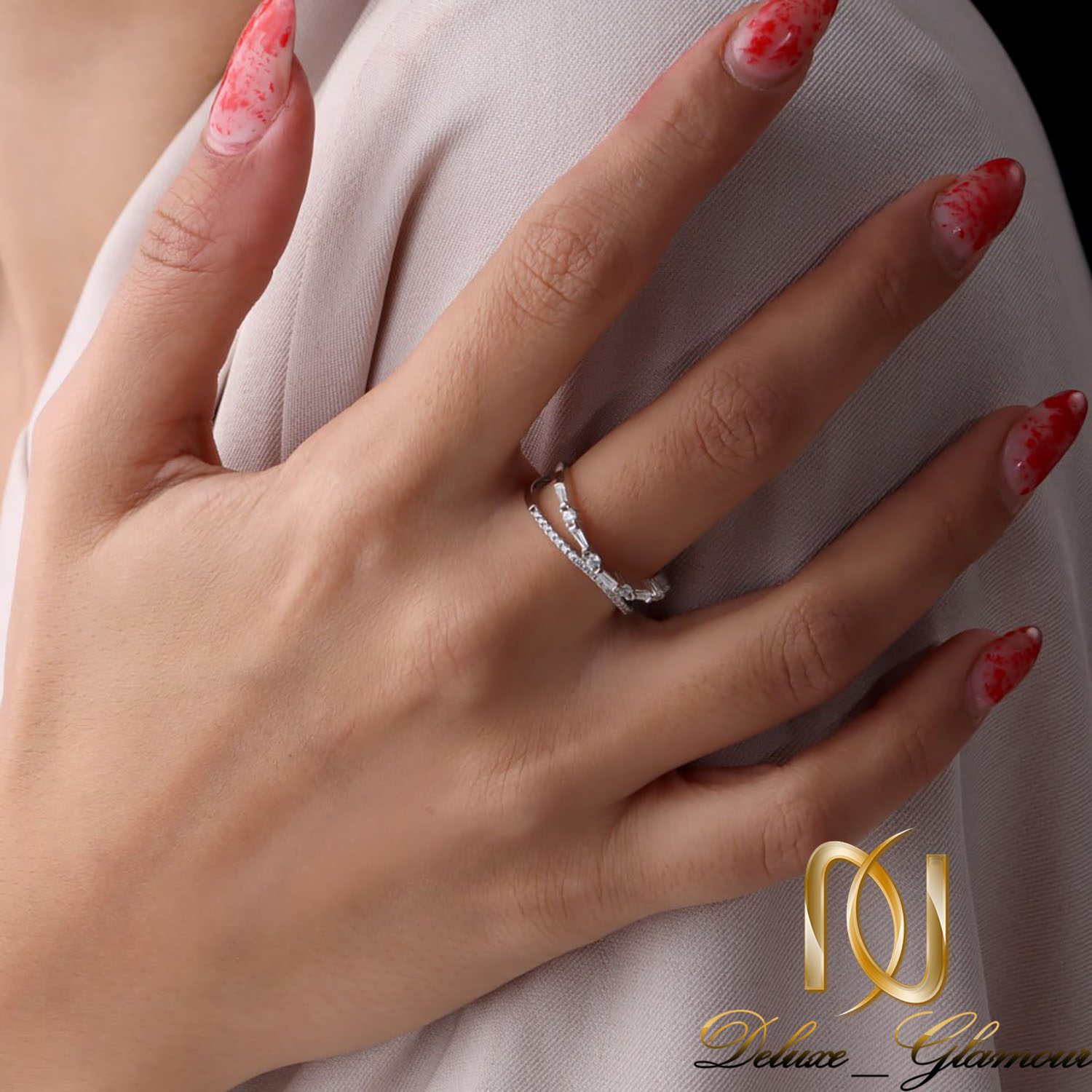 انگشتر نقره 925 زنانه اصل روکش رودیوم