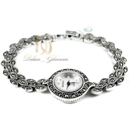 ساعت نقره زنانه طرح سیاه قلم WH-N119 از نمای سفید