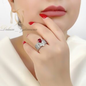 انگشتر نقره زنانه پروانه مجلسی