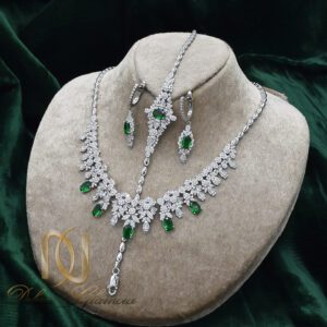 سرویس نقره زنانه عروس نگین سبز