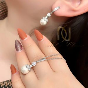 نیم ست نقره زنانه مروارید اصل