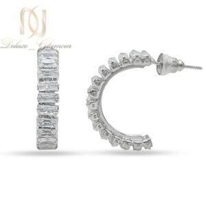 گوشواره حلقه ای استیل جواهری