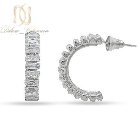گوشواره حلقه ای استیل جواهری