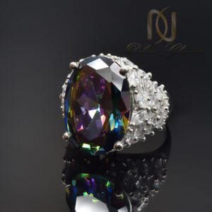 انگشتر نقره زنانه جواهری نگین دار