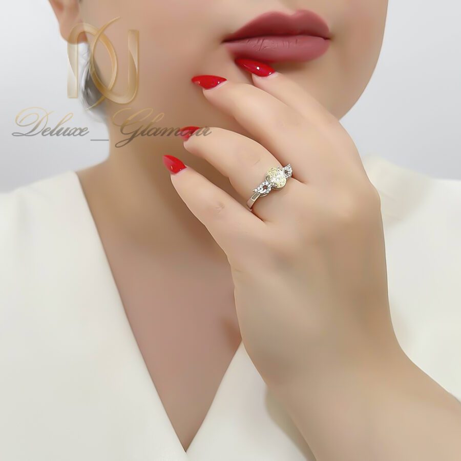 انگشتر نقره زنانه مدل بال فرشته زرد طلایی