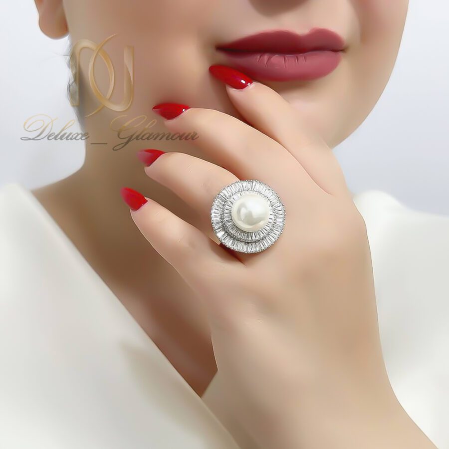 انگشتر نقره زنانه مروارید مجلسی جدید