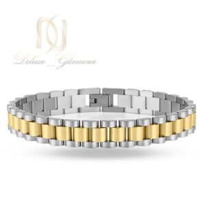 دستبند نقره زنانه رولکس دو رنگ