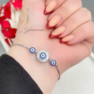 دستبند نقره زنانه چشم نظر آسانسوری