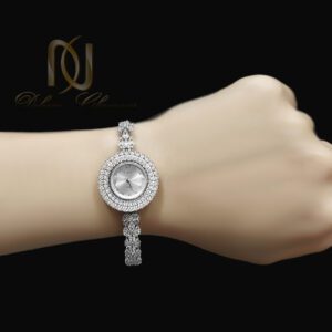 عکس ساعت نقره زنانه نگین دار