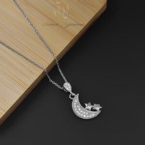 گردنبند نقره ماه و ستاره