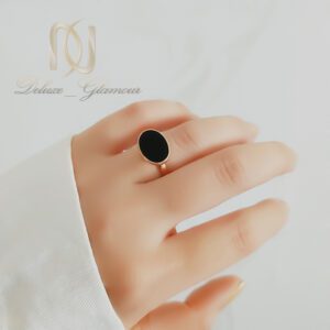 انگشتر زنانه طلا روس نگین مشکی