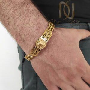 دستبند مردانه استیل ورساچه مدوسا طلایی