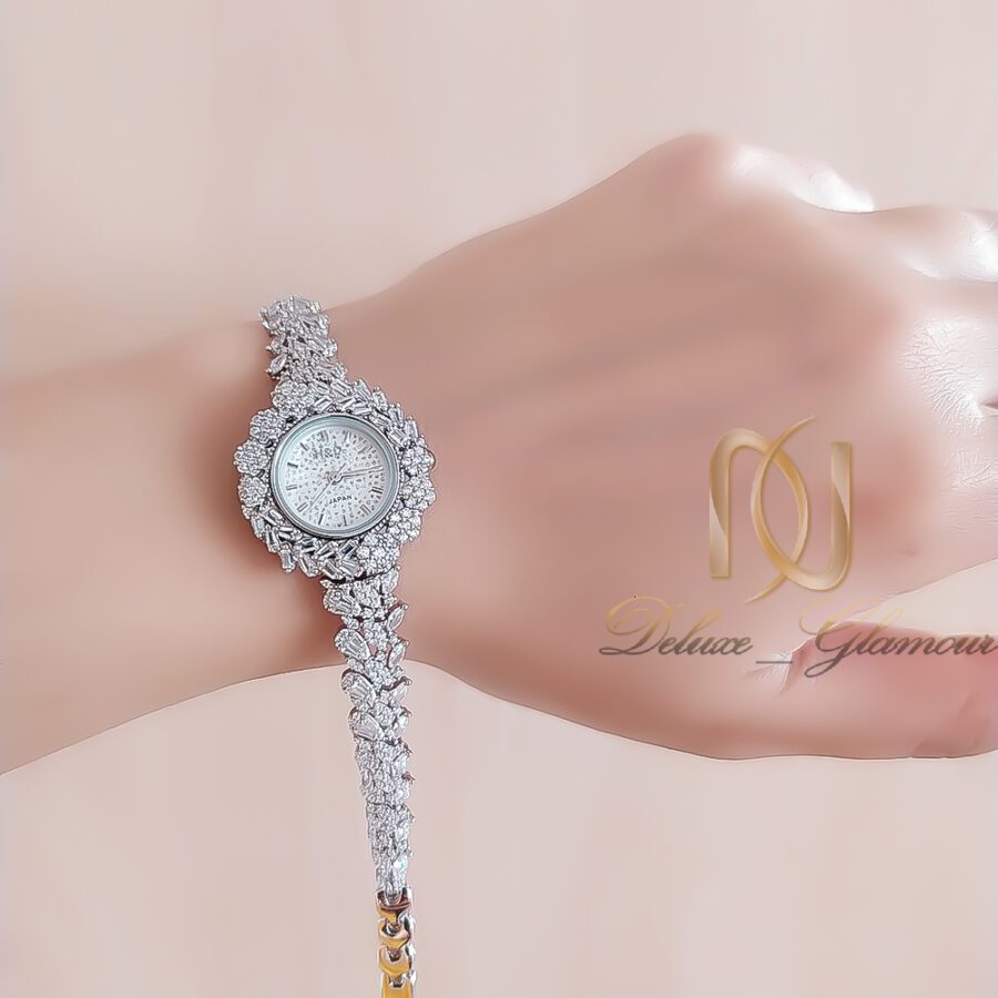 ساعت نقره زنانه نگین دار