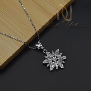 گردنبند نقره گل