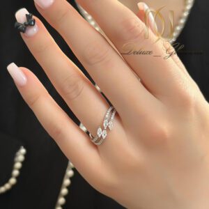 انگشتر نقره زنانه نگین مارکیز جدید
