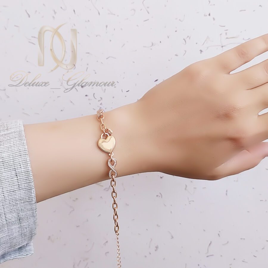 دستبند زنانه ژوپینگ قلب و بی نهایت رنگ ثابت