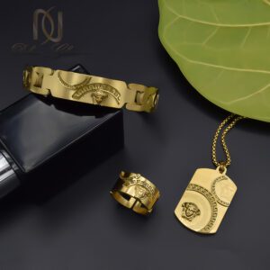 ست مردانه ورساچه طلایی استیل