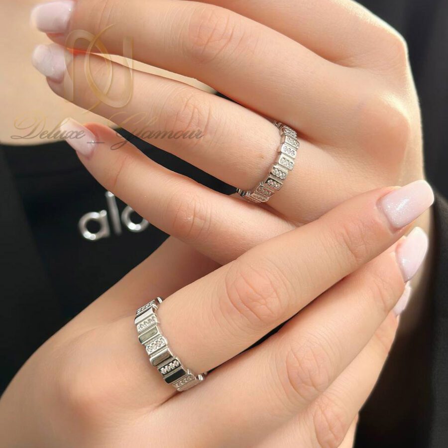 حلقه ست نقره نامزدی مدل چرخ دنده