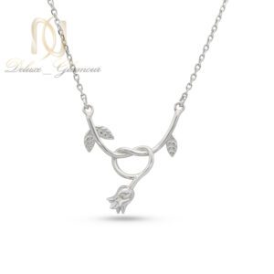 گردنبند نقره زنانه مدل گل رز