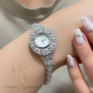ساعت نقره زنانه نگین باگت H&D