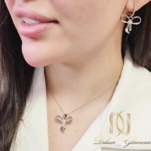 نیم ست نقره زنانه مدل پاپیون