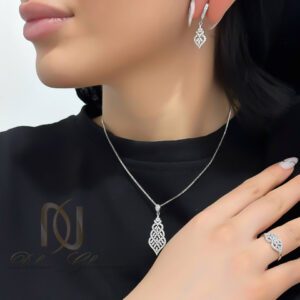 نیم ست نقره پر طاووس