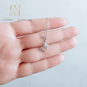 گردنبند نقره زنانه مدل ماهی ظریف