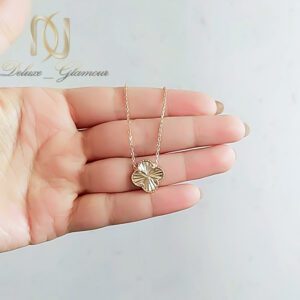 گردنبند نقره زنانه ونکلیف طلایی تراش