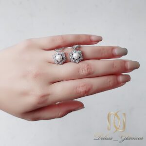 گوشواره نقره زنانه مروارید جواهری