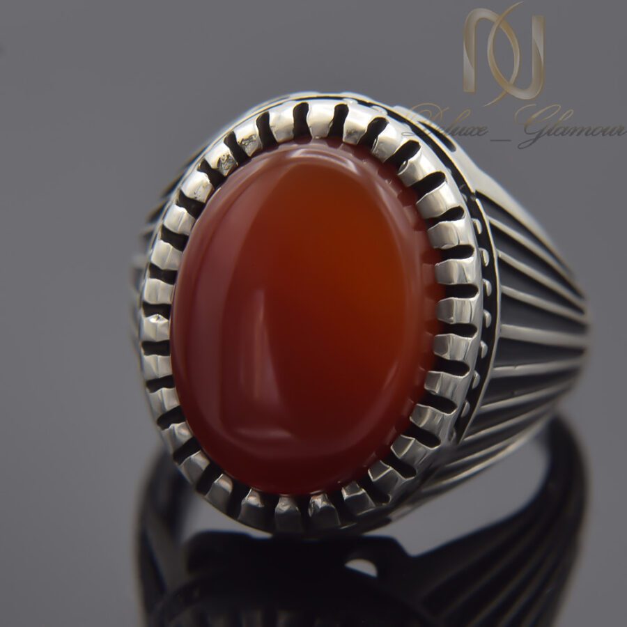 انگشتر نقره مردانه نگین عقیق rg-n220
