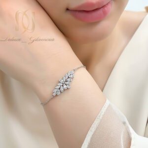 دستبند نقره زنانه مدل گل ظریف