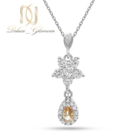 گردنبند نقره زنانه مدل اشک و گل