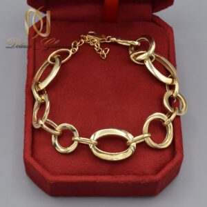 دستبند نقره زنانه طلایی بدون نگین