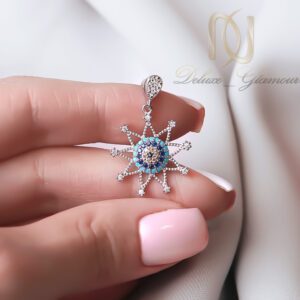 آویز نقره زنانه خورشید و چشم نظر