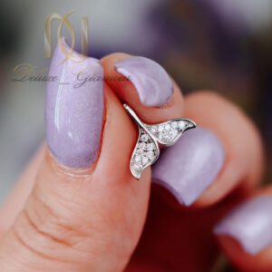 گردنبند نقره زنانه مدل دم نهنگ وال