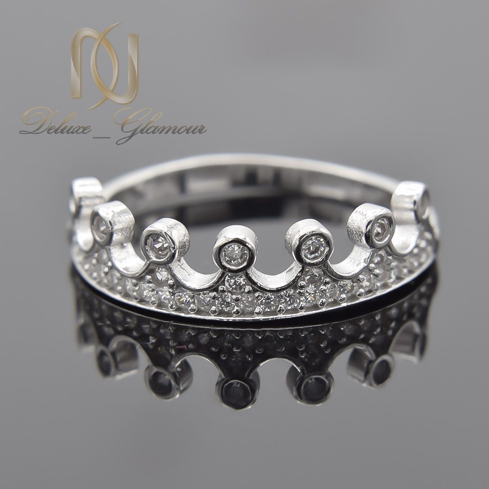 انگشتر نقره دخترانه مدل تاج