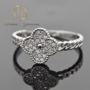 انگشتر نقره زنانه ونکلیف سفید