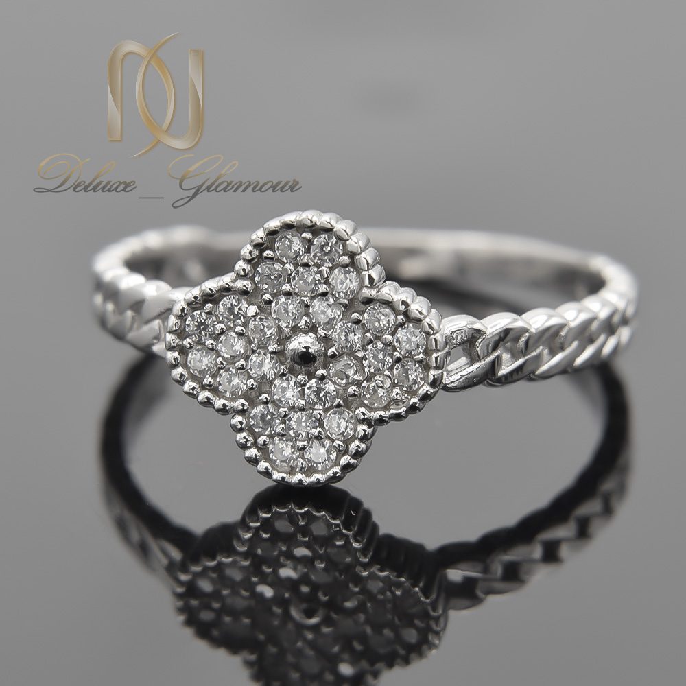 انگشتر نقره زنانه ونکلیف سفید