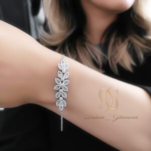 دستبند نقره زنانه طرح گل ظریف