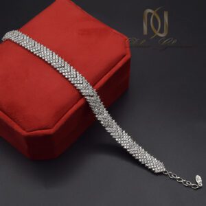 دستبند نقره زنانه پرنس نگین سفید