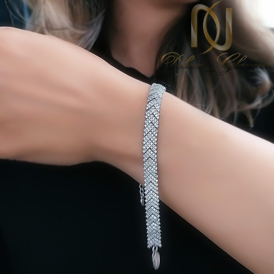 دستبند نقره زنانه پرنس طرح طلا