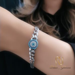 دستبند نقره کارتیر و چشم نظر زنانه