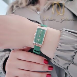ساعت مچی زنانه اولیجیا بند چرم سبز