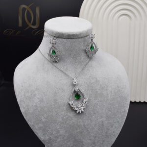 نیم ست نقره زنانه سلطنتی جواهری