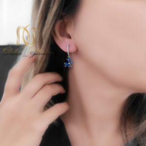 گوشواره نیم ست نقره مدل پروانه