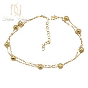 پابند استیل زنانه گوی دار طلایی