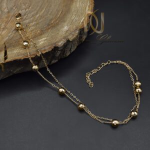 پابند استیل زنانه گوی دار رنگ ثابت