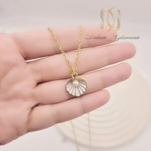 گردنبند استیل دخترانه صدف و مروارید