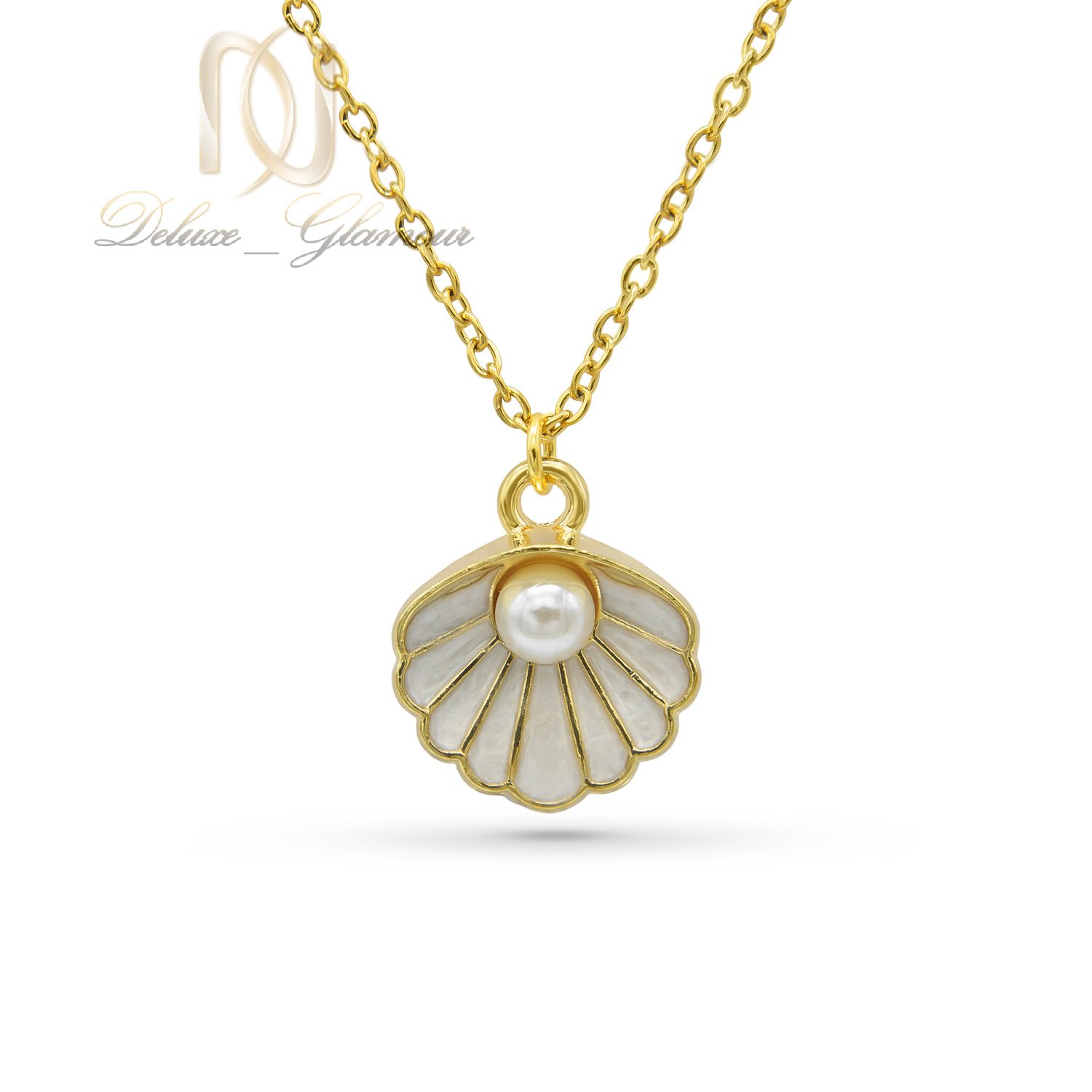 گردنبند استیل دخترانه صدف و مروارید